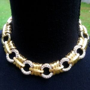 GIVENCHY Vintage Bold Gold Glam 80s 90s Necklace